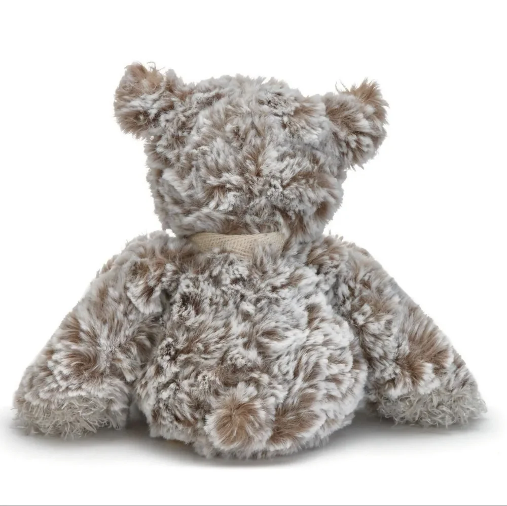 DEMDACO Loveable Mini Giving Bear Plush Comfort Toy Gray Tan 8.5” Stuffed Animal